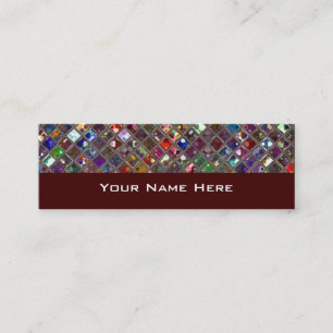 Minitarjeta De Visita Vino delgado multicolor de Glitz Tiles