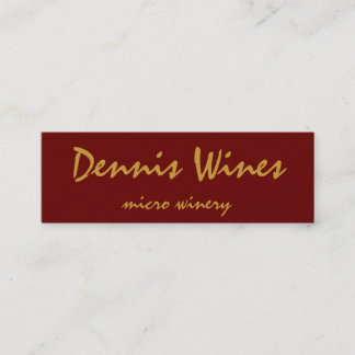 Minitarjeta De Visita Vinos de Dennis