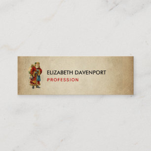 Minitarjeta De Visita Vintage Christmas Old World Santa Claus