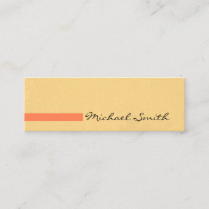 Minitarjeta De Visita Vintage de coral moderno minimalista #3