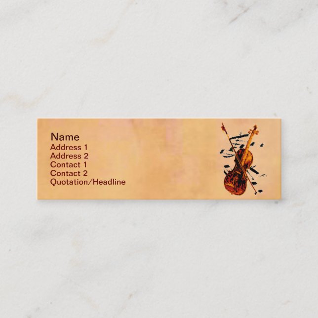 Minitarjeta De Visita Violin Business Card (Anverso)