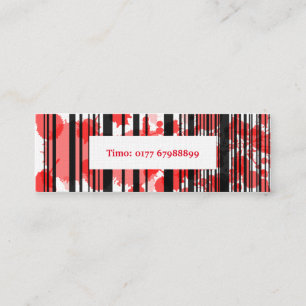 Minitarjeta De Visita Visitenkarte Mini rot schwarz