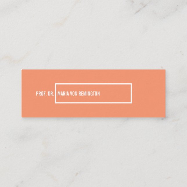 Minitarjeta De Visita Visitenkarten Klassisch (Reverso)