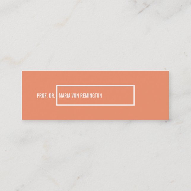 Minitarjeta De Visita Visitenkarten Klassisch (Reverso)