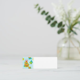 Minitarjeta De Visita Volcán Dinosaurio Pastel de cumpleaños Dino Huev