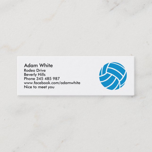 Minitarjeta De Visita Voleibol (Anverso)