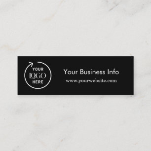 Minitarjeta De Visita Voucher para bebidas corporativas   Negro minimali