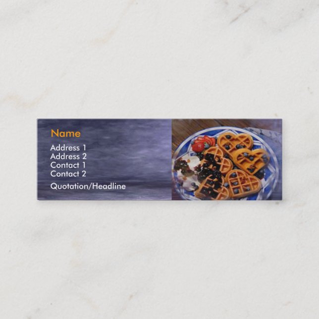 Minitarjeta De Visita Waffles Business Card (Anverso)