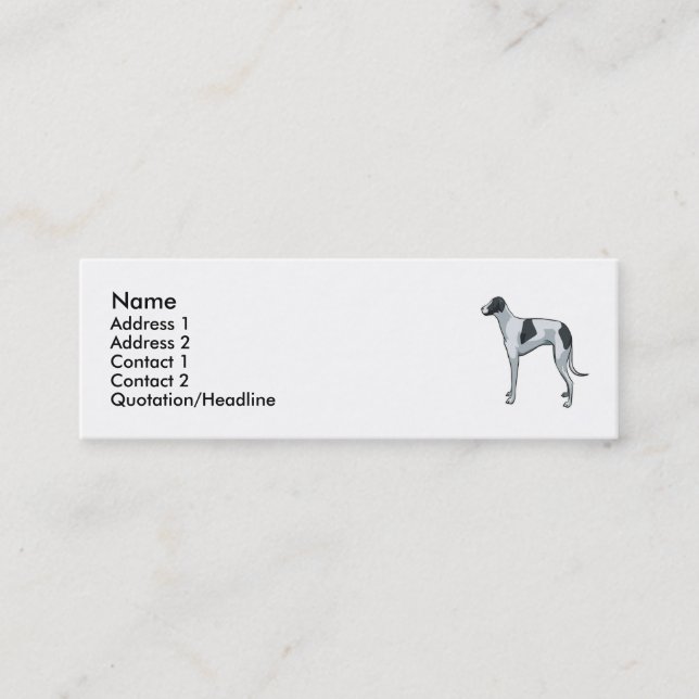 Minitarjeta De Visita Whippet (Anverso)