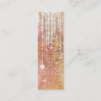 Minitarjeta De Visita Wildflowers del damasco, SEÑORA VALESKA en naranja