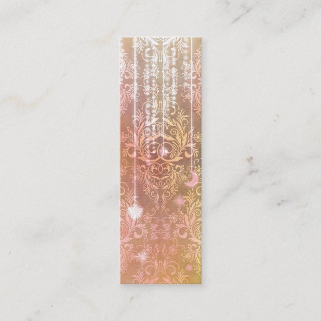 Minitarjeta De Visita Wildflowers del damasco, SEÑORA VALESKA en naranja (Anverso)