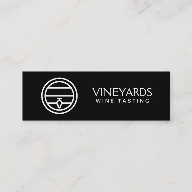 Minitarjeta De Visita Wine Barrel | Modelo de accesorios de vino (Anverso)