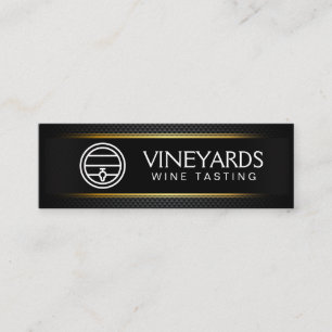 Minitarjeta De Visita Wine Barrel   Patrón de fibra de carbono negro