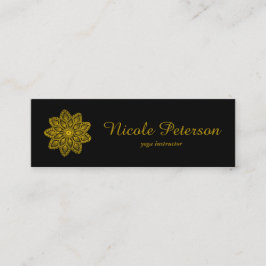 Minitarjeta De Visita Yoga - cordón del oro