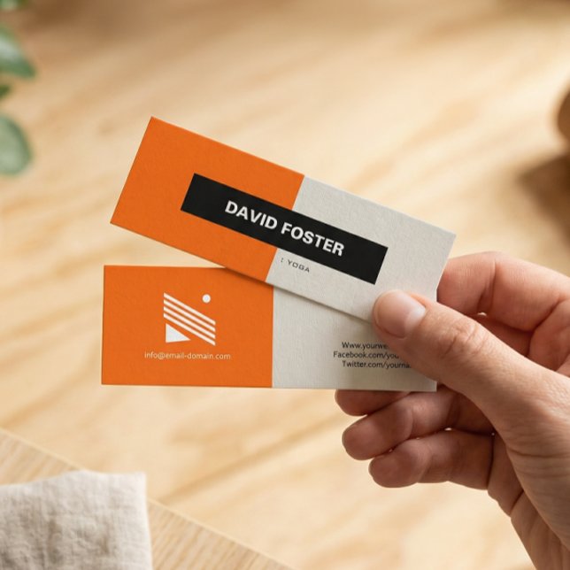 Minitarjeta De Visita Yoga - Simple Elegante y con Estilo (Subido por el creador)