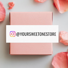 Minitarjeta De Visita Your Instagram Handle Name & Social Media Icon