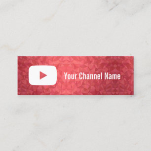 Minitarjeta De Visita Youtube Channel Youtuber Social Media Mini