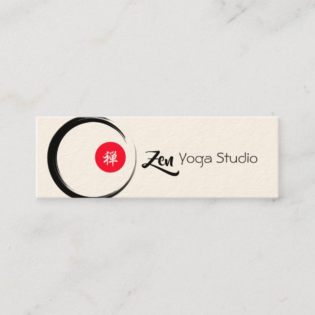 Minitarjeta De Visita Zen Yoga Studio (Anverso)