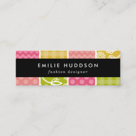 Minitarjeta De Visita Zigzag, Chevron, Polka Dots, Gingham, Patchwork