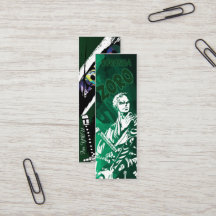 Zoro Three Swords Green Bookmark para un ventilado