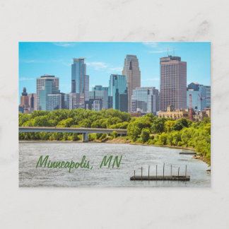 Minneapolis, postal de la línea de Skyline de MN
