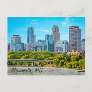 Minneapolis, postal de la línea de Skyline de MN