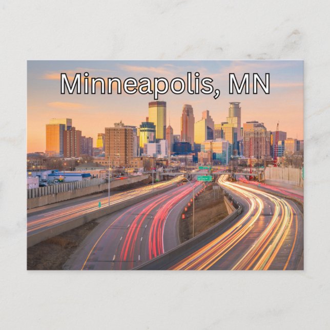 Minneapolis, recuerdo de postales de MN (Anverso)