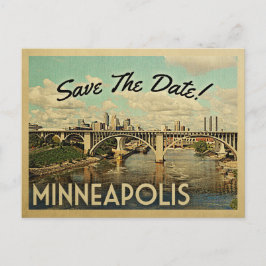 Minneapolis Salva La Fecha Tarjetas Postales Vinta
