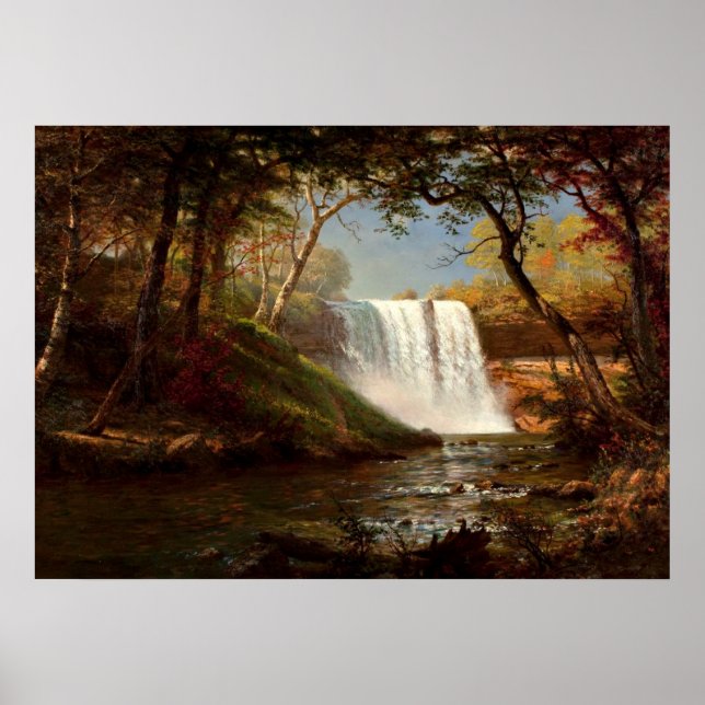 Minnehaha Falls, un arte de Albert Bierstadt (Frente)