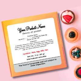 Minnesota Cottage Food Law Etiqueta panadería case