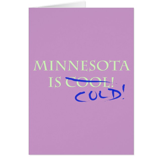 Minnesota es Guay - ¡y Frío! (Frente)