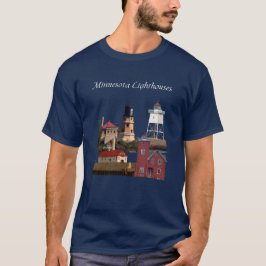 Minnesota Lighthouses camiseta con letras blancas