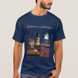 Minnesota Lighthouses camiseta con letras blancas