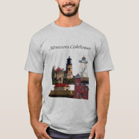 Minnesota Lighthouses camiseta con letras negras