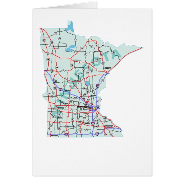 Minnesota Map Blank Card (Frente)