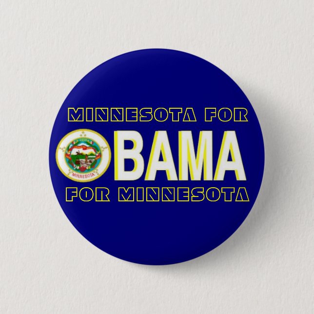 MINNESOTA PARA el botón de OBAMA (Anverso)