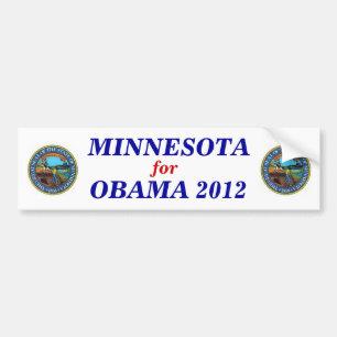 Minnesota para el pegatina 2012 de Obama