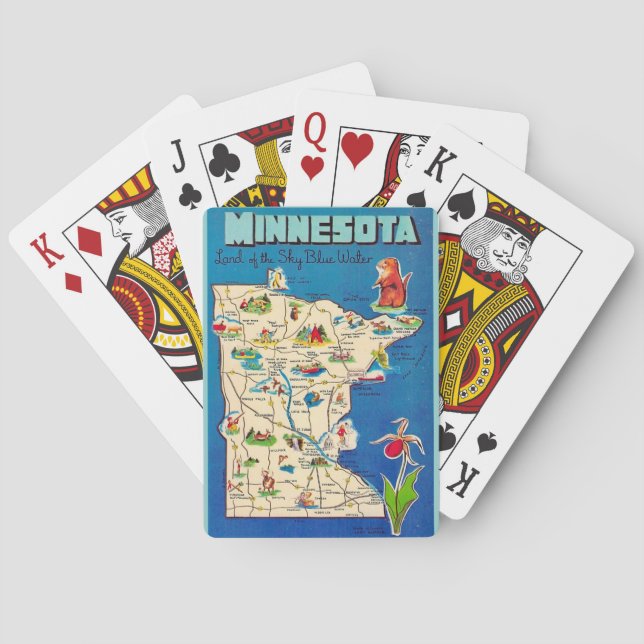 Minnesota Sky Blue Water Cartas de Juego (Reverso)