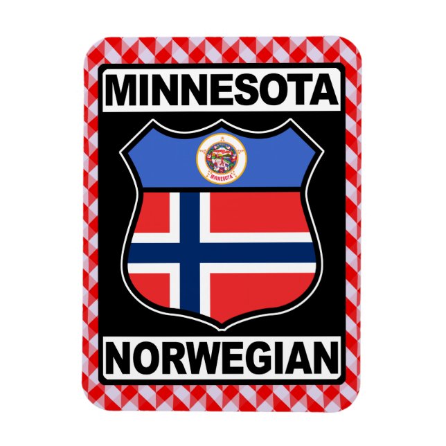 Minnesotan Imán Noruego Norteamericano (Vertical)