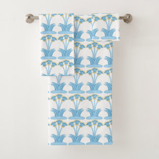 Minoan lilies aqua buttercup Bath Toalla Set