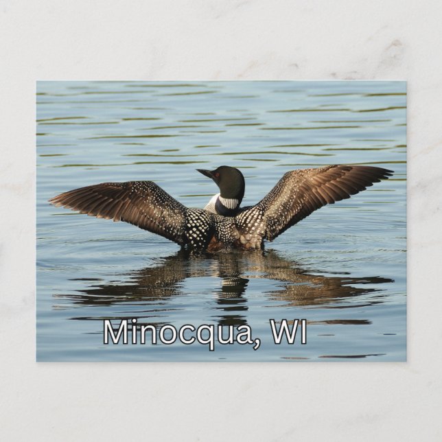 Minocqua, recuerdo de la tarjeta postal de la WI (Anverso)