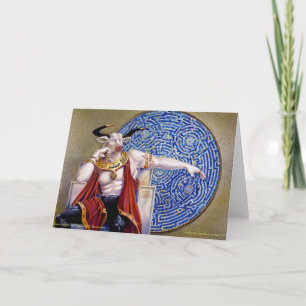 Minotauro con tarjeta de mosaico