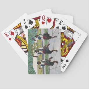 Minotaurs griegos bailando cartas de teatro