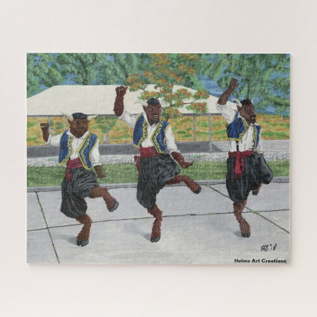 Minotaurs griegos bailando el gran rompecabezas de (Horizontal)