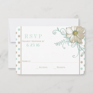 MINT BISQUE DOTS STRIPS Tarjeta de respuesta