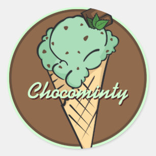 Mint Choco-Chip Icecream Pegatina