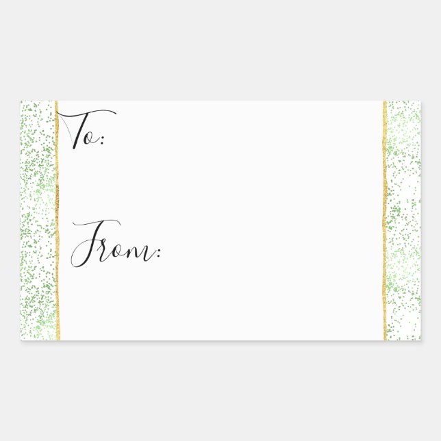 Mint Confetti Doce De Oro A De Los Pegatinas De Na (Anverso)