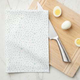 Mint Confetti Watercolor Dots Kitchen Toalla