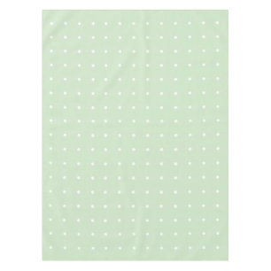 Mint Green con manteles de puntos de polka blanco