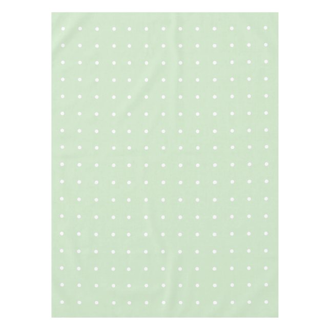 Mint Green con manteles de puntos de polka blanco (Anverso)
